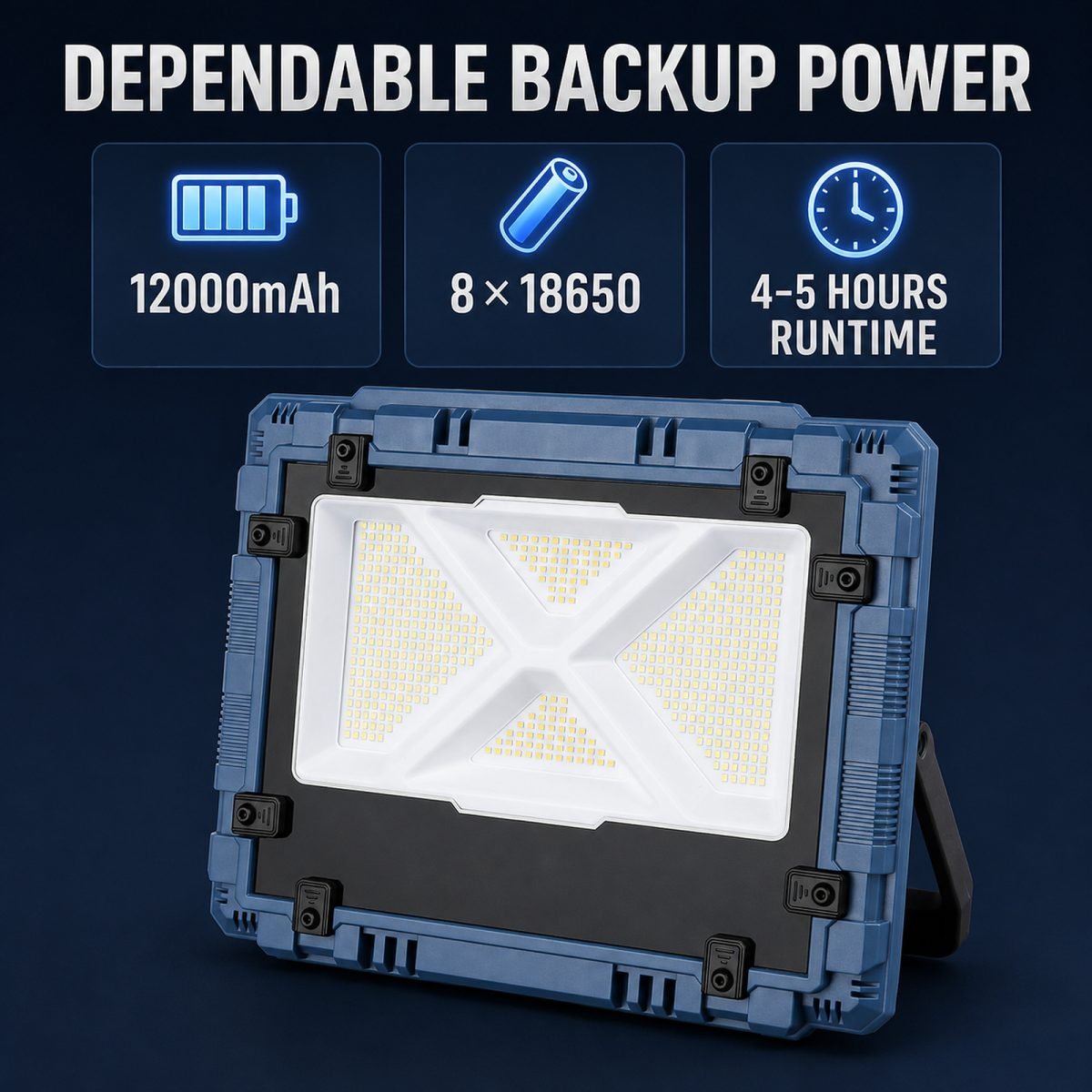 Solar Powered Rechargeable Battery Display Type C 18650 W8111 2 LED Safety Light OEM Lighting thumbnail 2