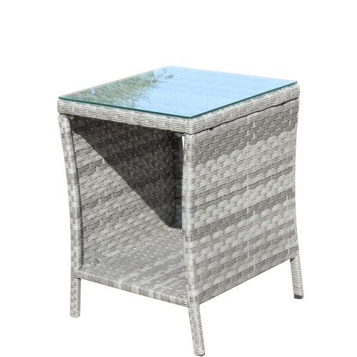 Outdoor Patio Furniture 1 Coffee Table With Clear Tempered Glass thumbnail 3
