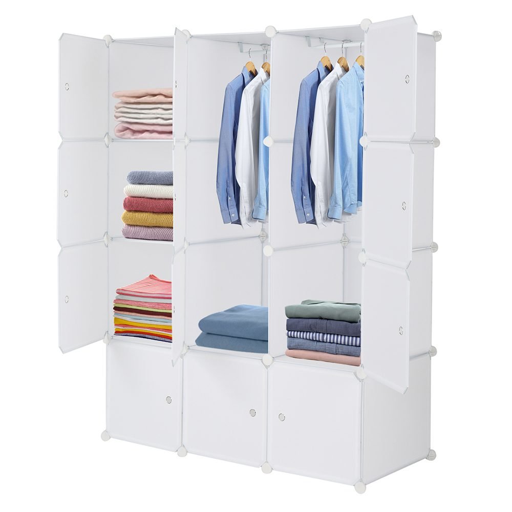 4-layer 12-compartment Rubik's Cube Wardrobe, Plastic, Can Be Freely Assembled DIY Style thumbnail 4