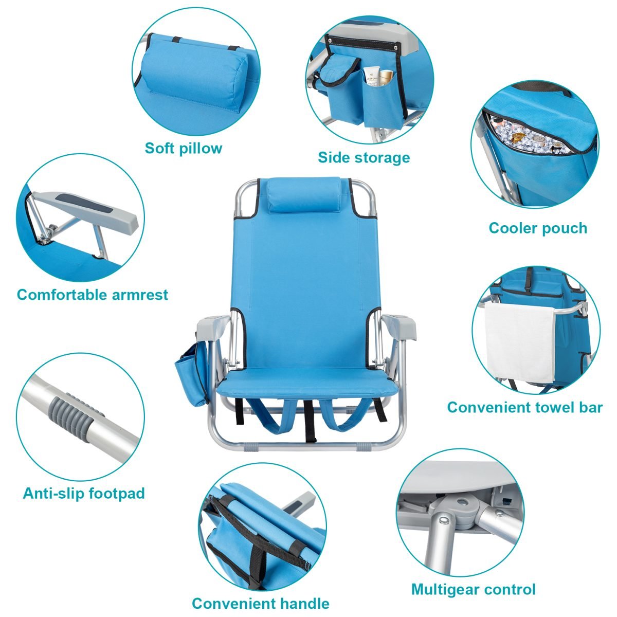 Blue Beach Chair thumbnail 3