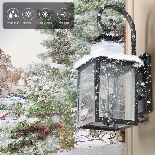 Large Outdoor Glass Wall Light Supports Many Types Of Bulbs -2 Packs Unavailable Platforms- Temu thumbnail 3