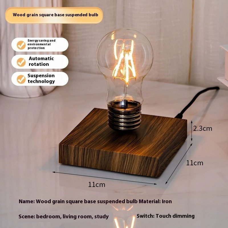 Suspension Bulb Creative Small Night Lamp Desktop Decoration - Square base-US thumbnail 2