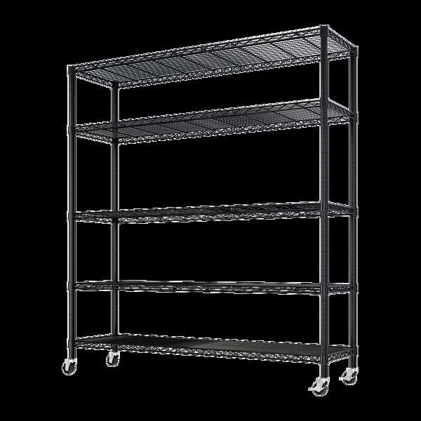 Five Layer Heavy-duty Display Rack With Rubber Wheels And Adjustable Interlayer Spacing thumbnail 2